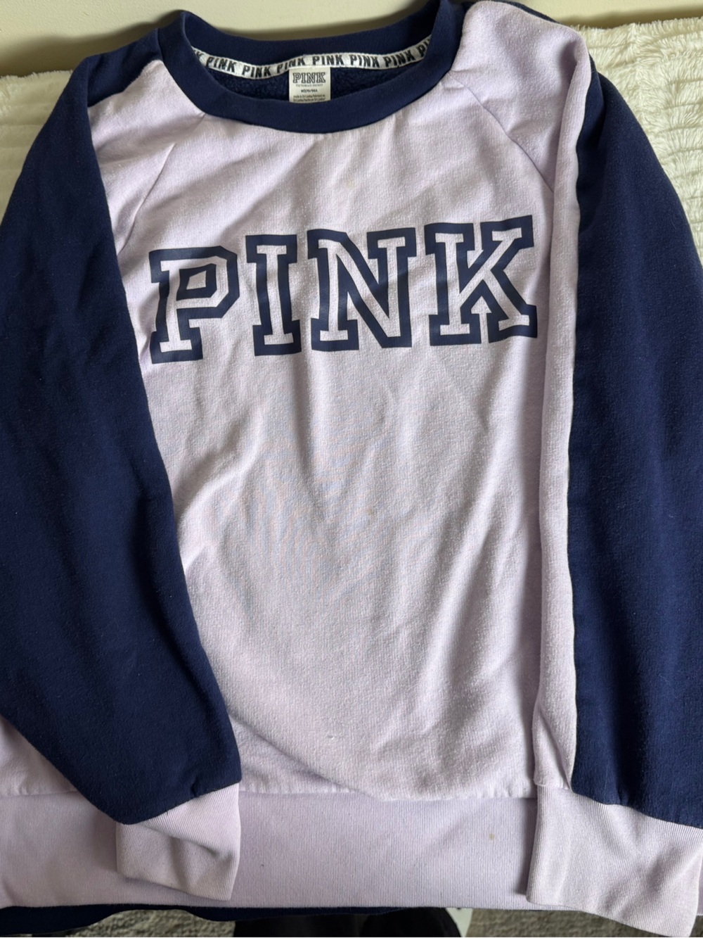 Victoria's Secret PINK Sweatshirt in Lavender and Navy